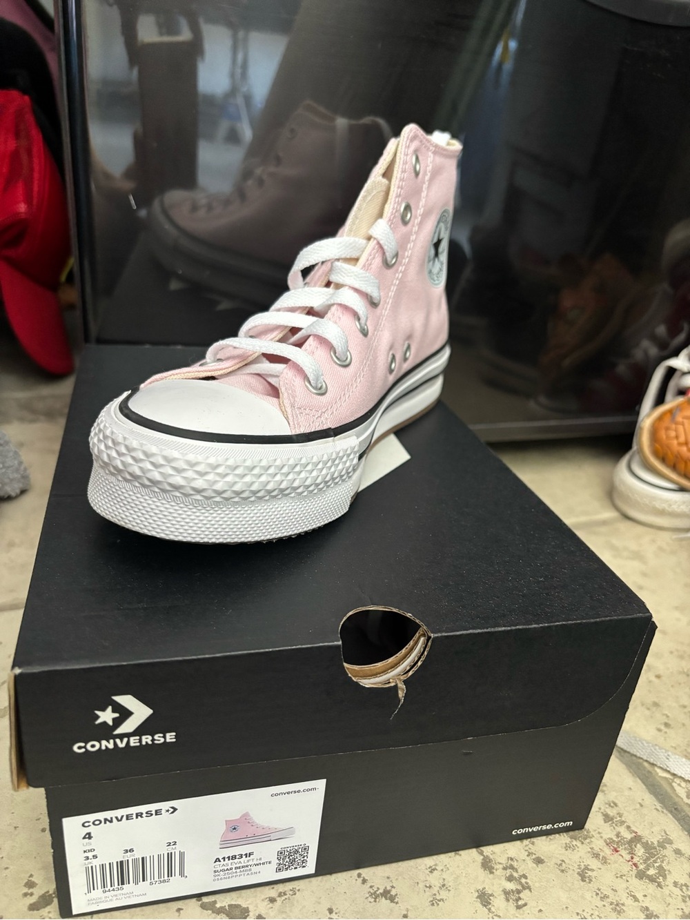 Converse Pink High Top Platform Sneakers